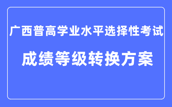 广西普通高中学业水平选择性考试成绩等级转换方案