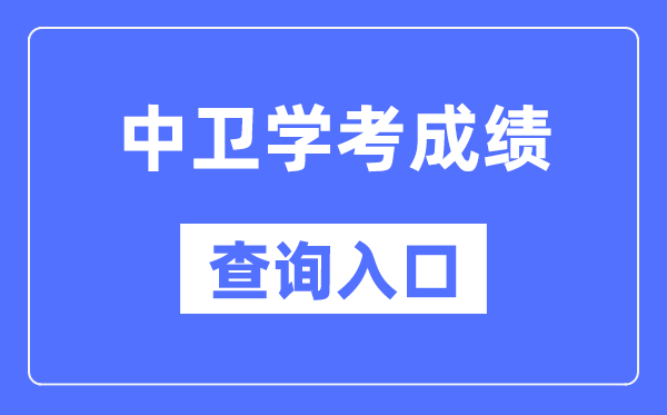 中卫学考成绩查询入口网站（https://www.nxjyks.cn/）