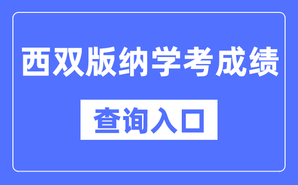 西双版纳学考成绩查询入口网站（https://www.ynzs.cn/）