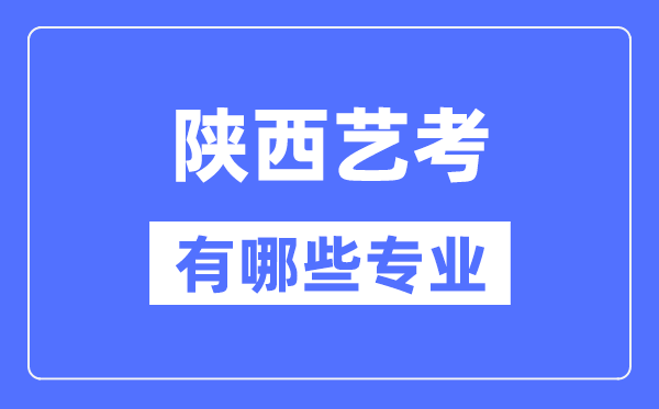 陕西艺考有哪些专业,陕西艺术统考选什么专业？