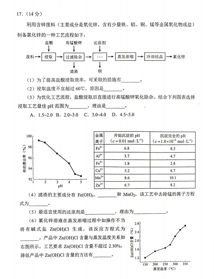 新高考2024九省联考化学试卷及答案解析