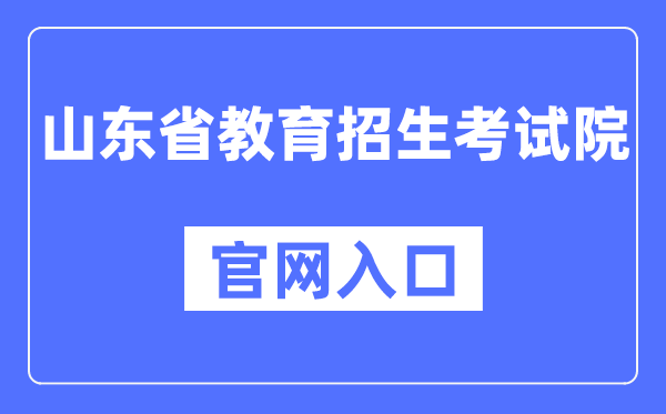 山东省教育招生考试院官网入口（https://www.sdzk.cn/）