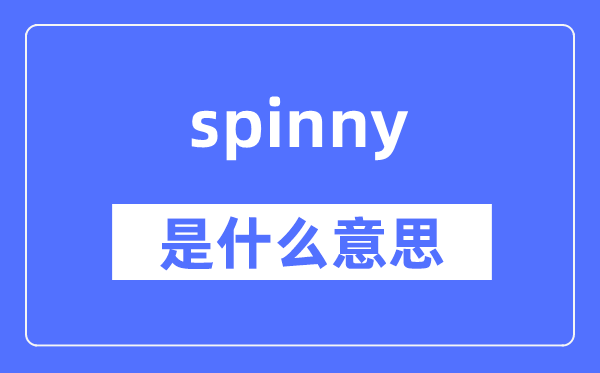 spinny是什么意思,spinny怎么读,中文翻译是什么