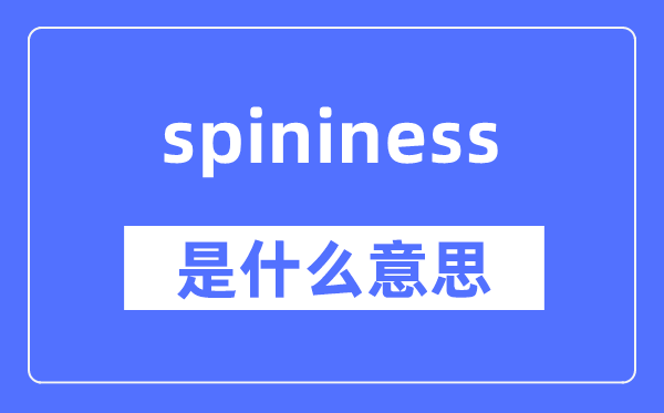 spininess是什么意思,spininess怎么读,中文翻译是什么