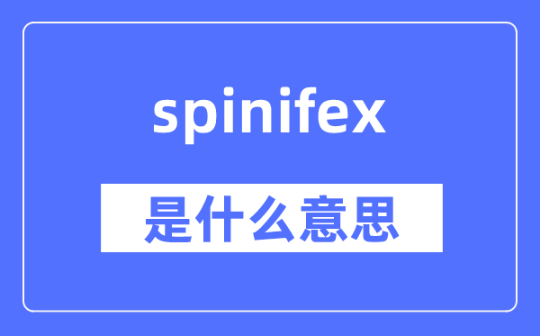 spinifex是什么意思,spinifex怎么读,中文翻译是什么