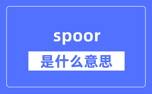 spoor是什么意思,spoor怎么读,中文翻译是什么