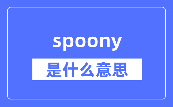 spoony是什么意思,spoony怎么读,中文翻译是什么