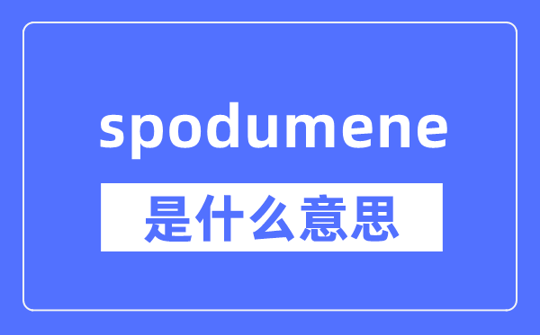 spodumene是什么意思,spodumene怎么读,中文翻译是什么