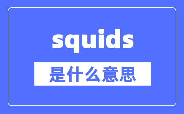 squids是什么意思,squids怎么读,中文翻译是什么