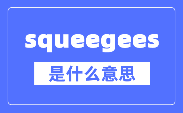 squeegees是什么意思,squeegees怎么读,中文翻译是什么