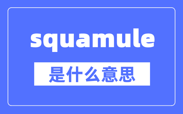 squamule是什么意思,squamule怎么读,中文翻译是什么