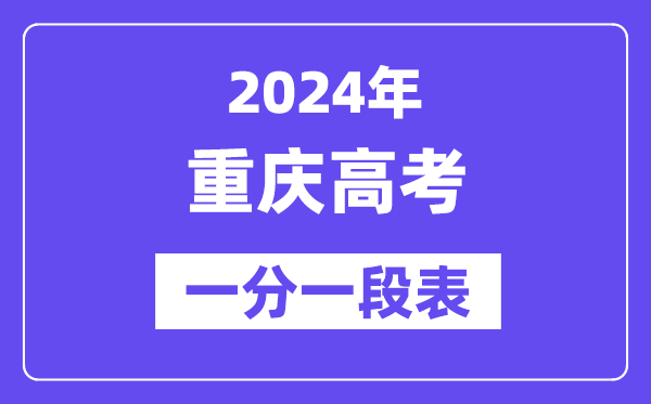 2024重庆高考一分一段表,查询位次及排名（完整版）