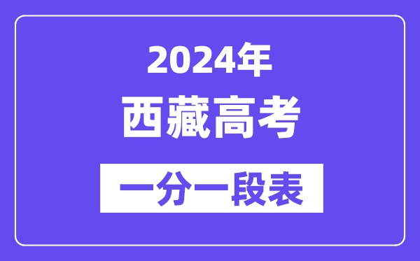 2024西藏高考一分一段表,查询位次及排名（完整版）