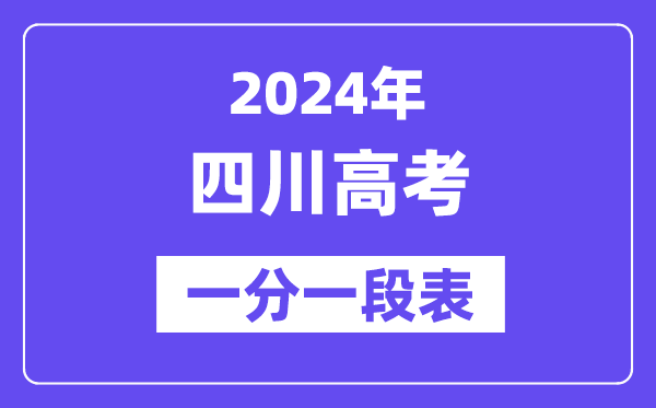 2024四川高考一分一段表,查询位次及排名（完整版）