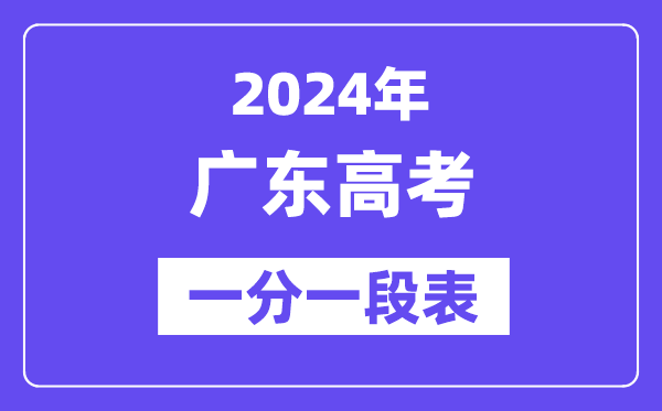 2024广东高考一分一段表,查询位次及排名（完整版）