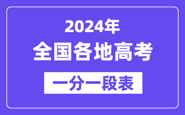2024全国高考一分一段表（31省市完整版）