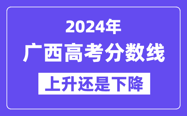 2024广西高考分数线会上升还是下降,录取分数线预计多少？