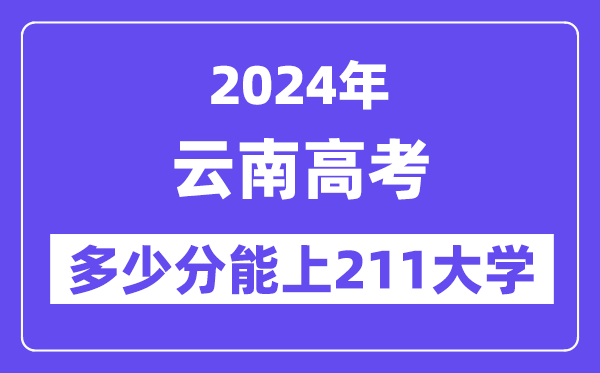 2024年云南高考多少分能上211大学？