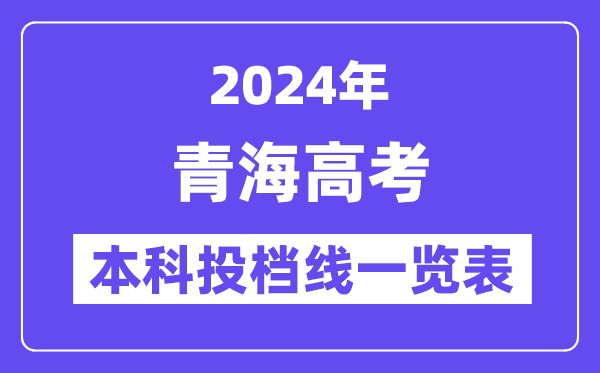 青海2024年高考本科一批投档线一览表（2025年参考）