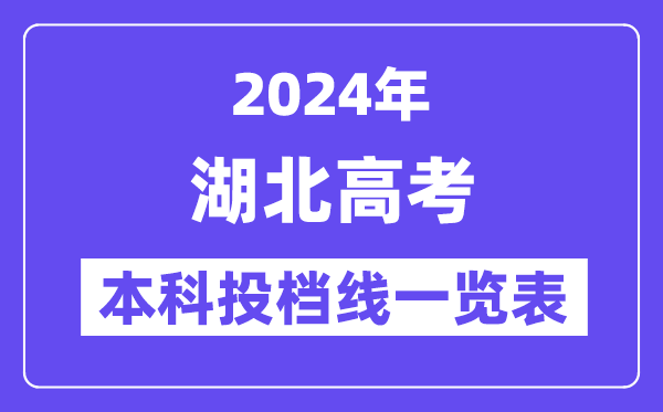 湖北2024年高考本科批投档线一览表（2025年参考）