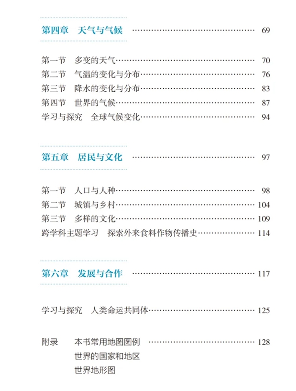 2024年秋鲁教版六年级地理新教材有哪些改动变化（附新课本目录）