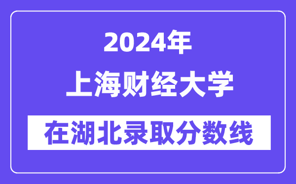 上海财经大学2024年在湖北录取分数线一览表（2025年参考）