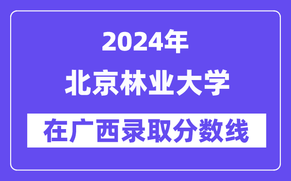 北京林业大学2024年在广西录取分数线一览表（2025年参考）