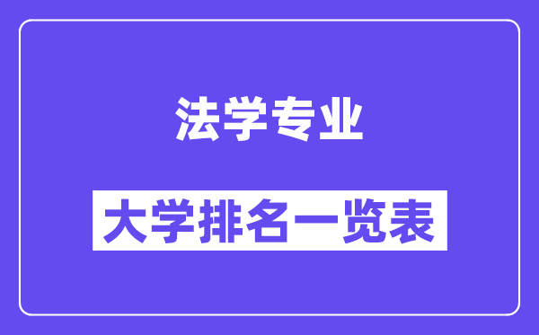 全国法学专业大学排名一览表（最新排行榜）