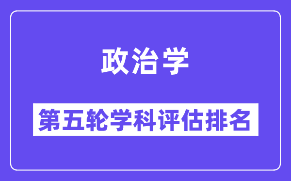 政治学学科评估结果排名(全国第五轮评估)