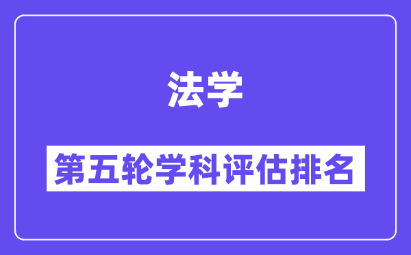 法学学科评估结果排名(全国第五轮评估)