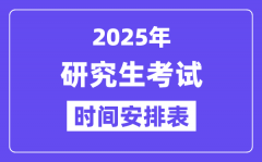 研究生考试时间2025年具体时