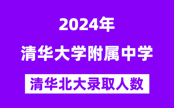 2024年清华附中考入清华北大人数是多少？附历年分数线