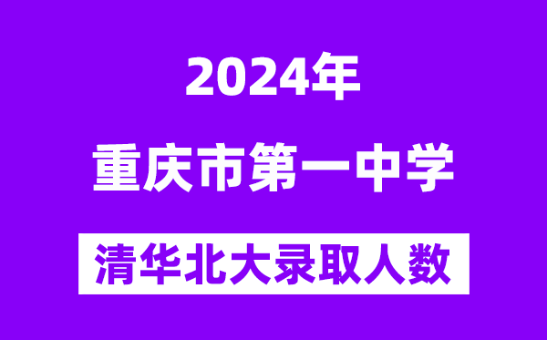 2024年重庆一中考入清华北大人数是多少？附历年分数线